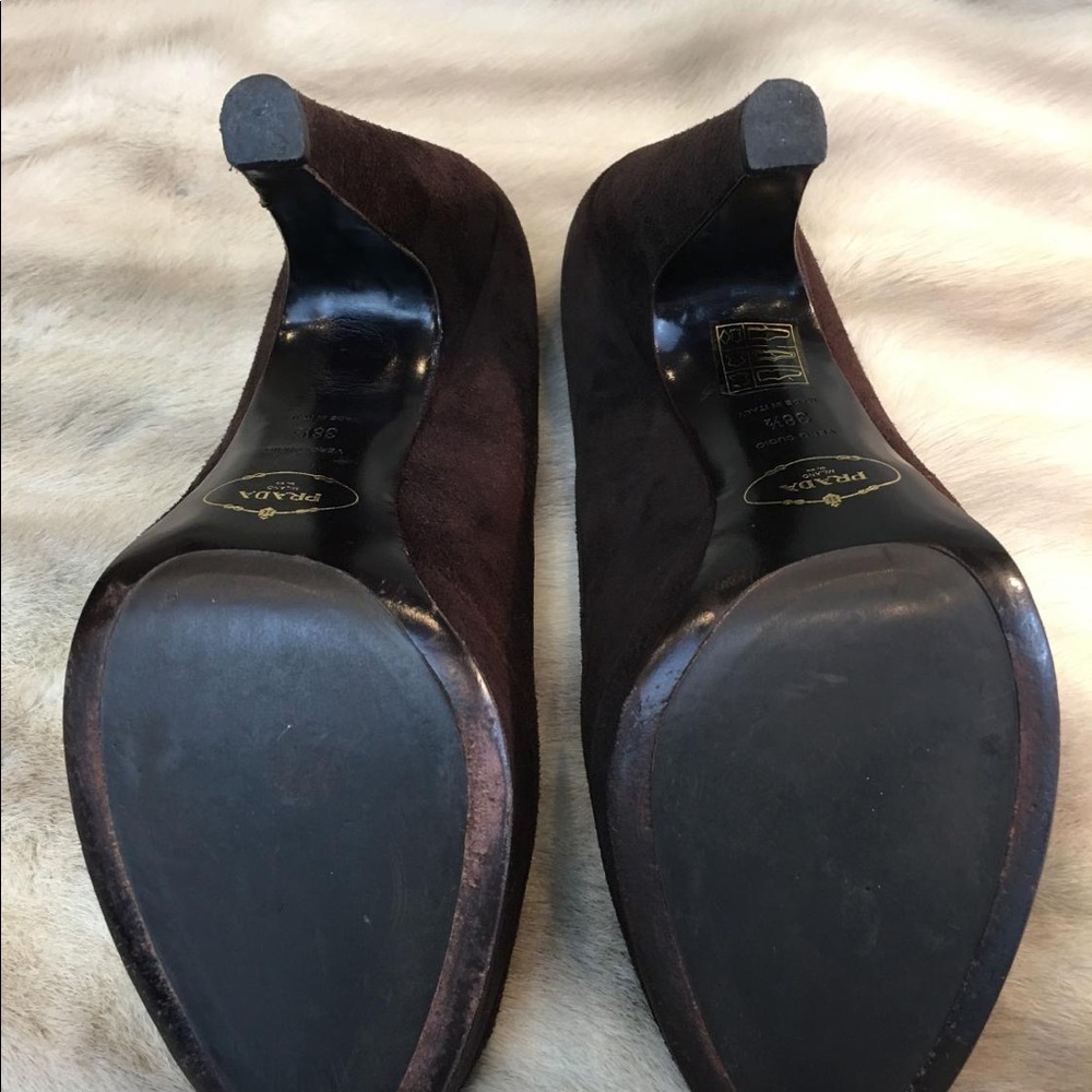 PRADA Sz 38 Brown Suede 8-8.5 US - Picture 4 of 9